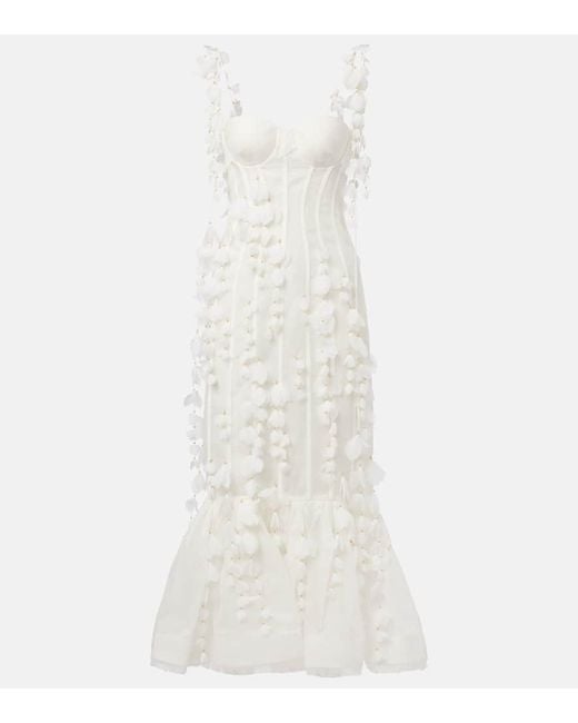 Abito Lungo Dawning di Zimmermann in White