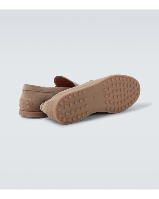 Tod's Natural Suede Loafers for men