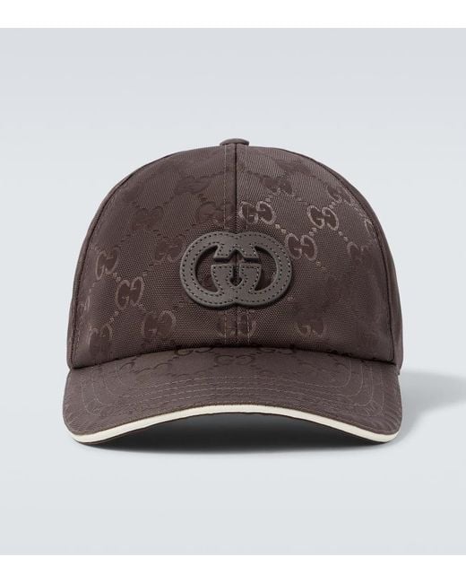 Gucci Brown Interlocking G Baseball Cap for men