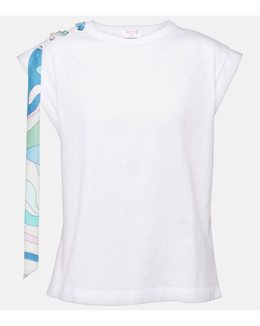 T-shirt en coton Emilio Pucci en coloris White