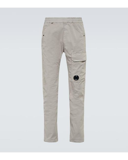 Pantaloni cargo in twill di misto cotone di C P Company in Gray da Uomo