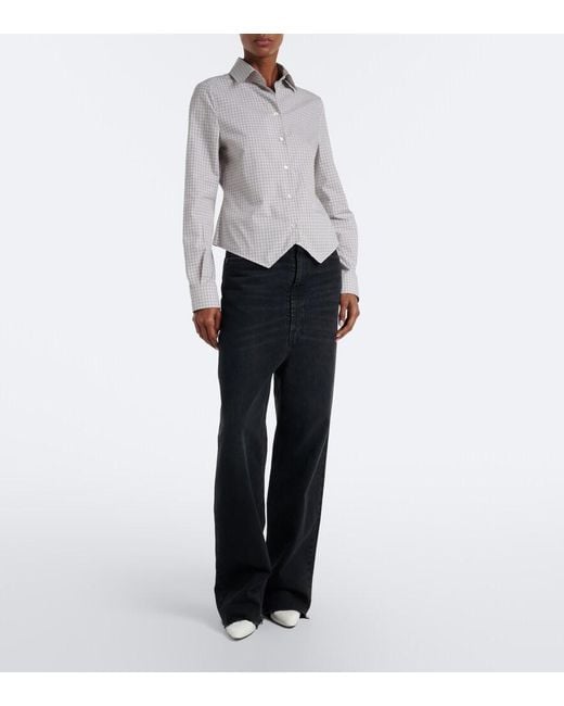 Maison Margiela Gray Checked Cotton Shirt