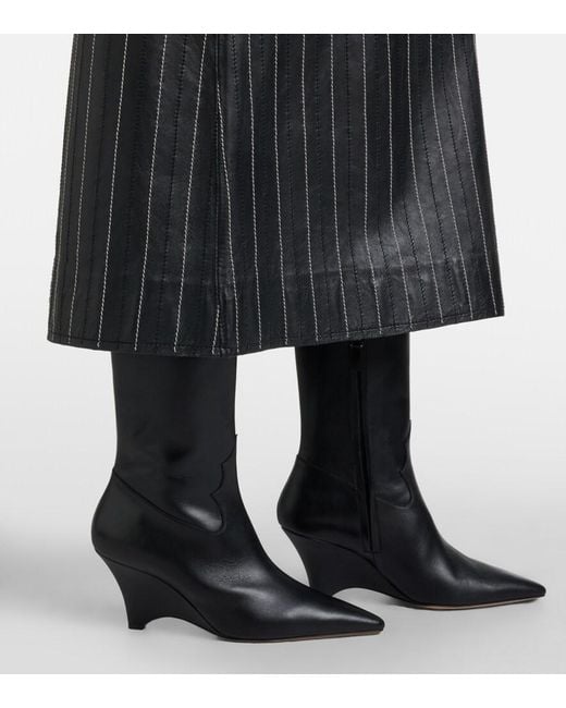 Le Monde Beryl Black Camille 70 Leather Boots