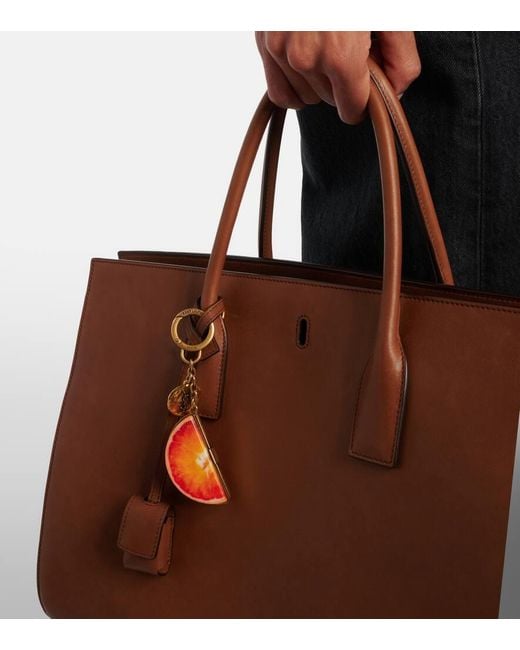 Saint Laurent Orange Cassandre Keyring