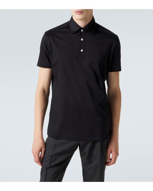 Polo De Algodon Kiton de hombre de color Black