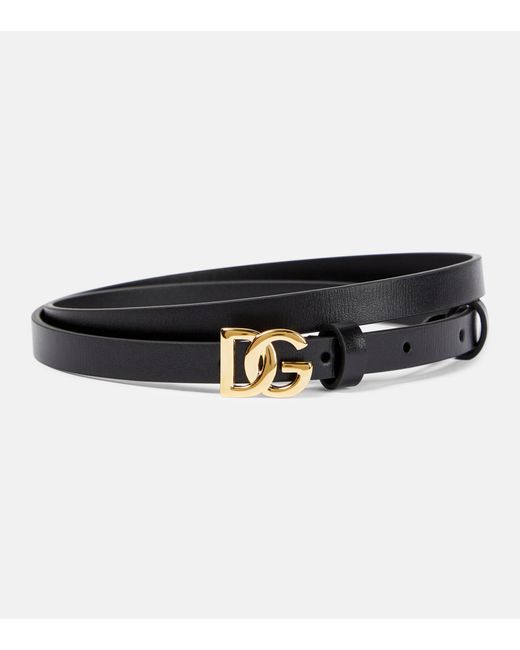 Cinturon de piel con DG de Dolce & Gabbana de color Negro | Lyst