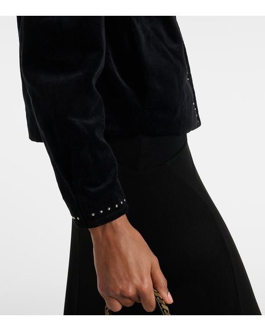 Isabel Marant Black Pietra Embellished Cotton Jacket
