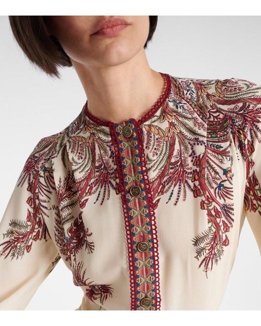 Etro White Paisley Shirt Dress