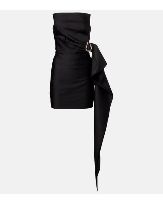 Roland Mouret Black Minikleid Aus Taft
