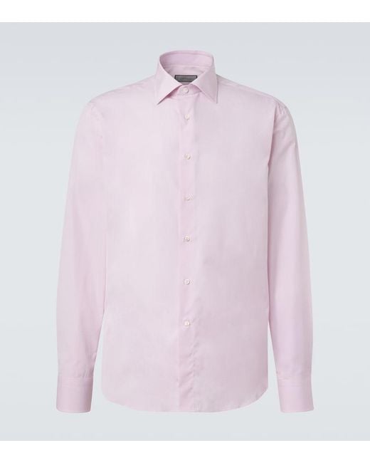 Canali Pink Cotton Shirt for men