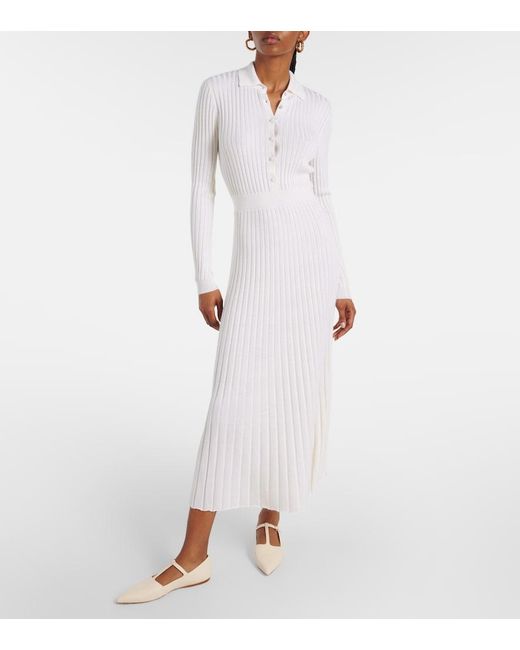 Gabriela Hearst White Ardor Silk And Cashmere Maxi Dress