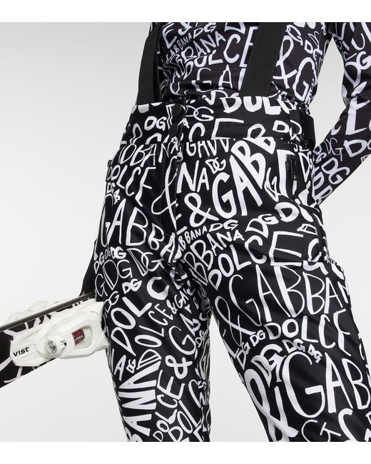 Dolce & Gabbana Multicolor Logo-print Ski Salopettes