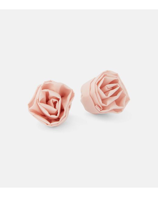 Simone Rocha Pink Rose Earrings