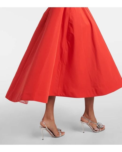 Abito Midi di Monique Lhuillier in Red