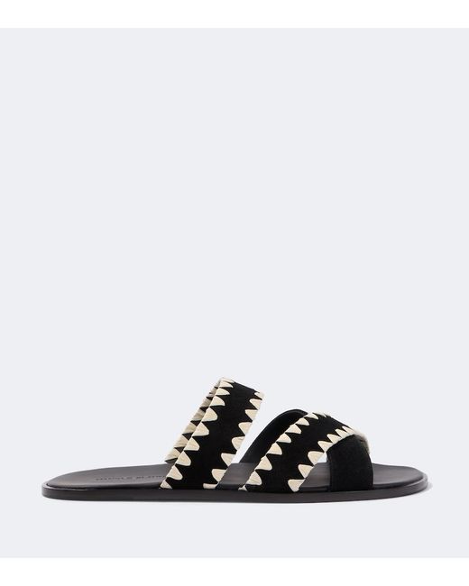 Manolo Blahnik Black Nello Suede Sandals for men
