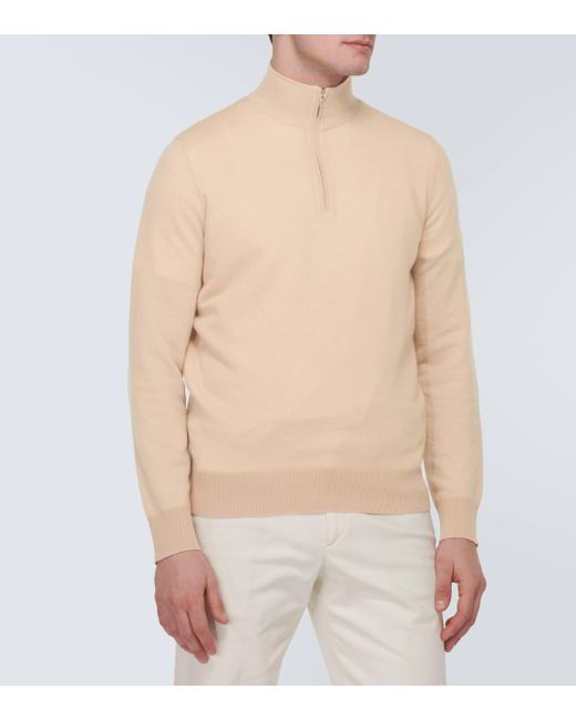 Loro Piana Natural Roadster Cashmere Half-zip Sweater for men