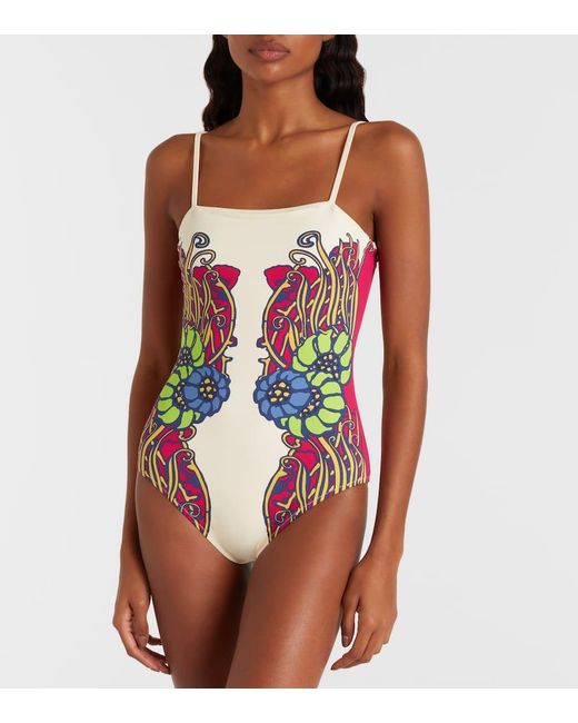 LaDoubleJ Pink Elle Printed Swimsuit
