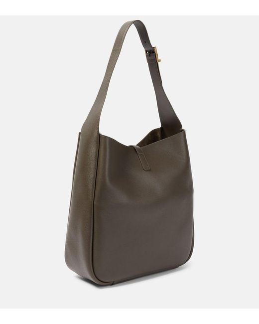 Saint Laurent Brown Le 5 A 7 Large Leather Shoulder Bag