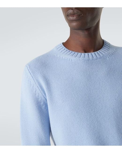 Saman Amel Blue Gio Cashmere Sweater for men