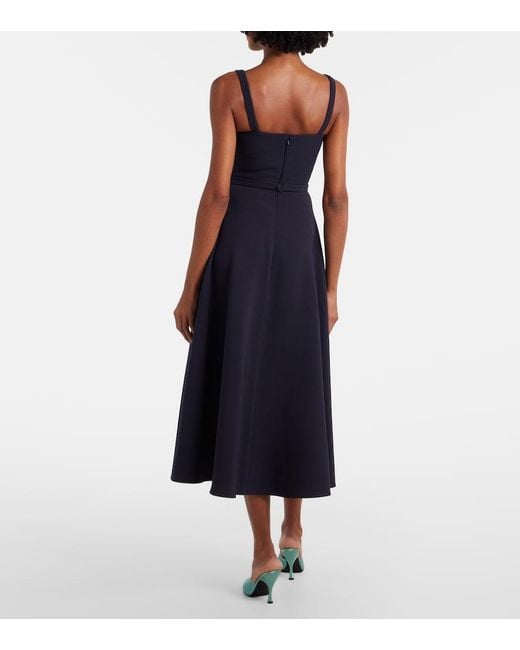 Safiyaa Blue Ginny Crepe Cocktail Dress