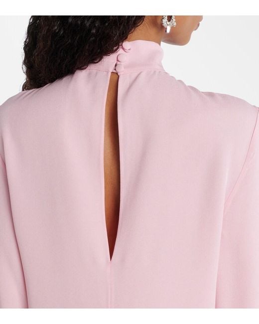 Taller Marmo Pink Gina Crepe Cady Midi Dress