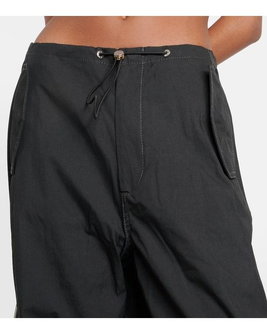 Dion Lee Gray Cotton-Blend Wide-Leg Pants