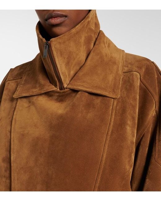 Saint Laurent Brown Suede Jacket