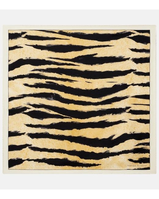 Magda Butrym Metallic Printed Silk Scarf