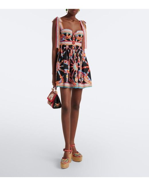 Dolce & Gabbana Red Carretto Canvas Espadrille Wedges