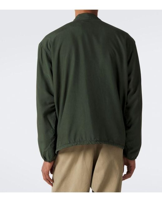 A.PRESSE Green Silk Taffeta Jacket for men