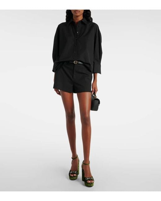 Gucci Green Gg Lady Horsebit Platform Sandals