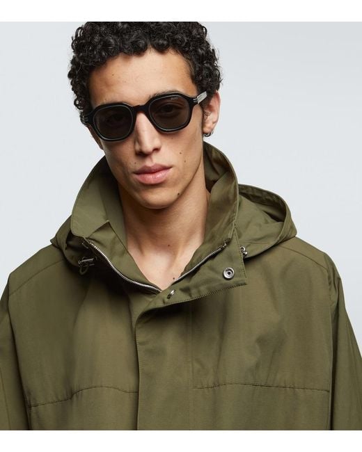 Zegna Brown Square Sunglasses for men