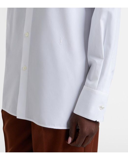 Saint Laurent White Cotton Poplin Shirt