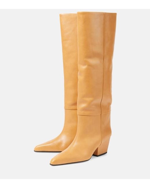 Paris Texas Brown Jane Leather Knee-High Boots