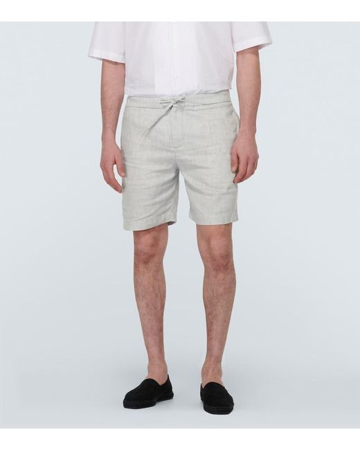 Frescobol Carioca White Felipe Linen And Cotton Shorts for men