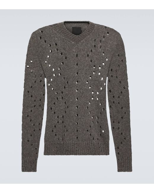 Givenchy Gray Alpaca And Wool Sweater for men