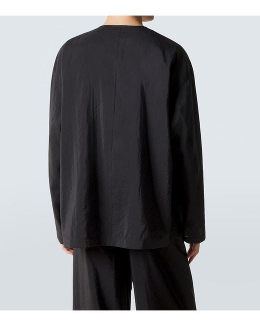 Lemaire Black Silk-Blend Shirt for men