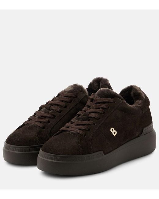 Baskets Hollywood En Daim Et Shearling Bogner en coloris Black
