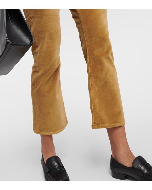 FRAME Natural Le Crop Mini Boot Velveteen Bootcut Jeans