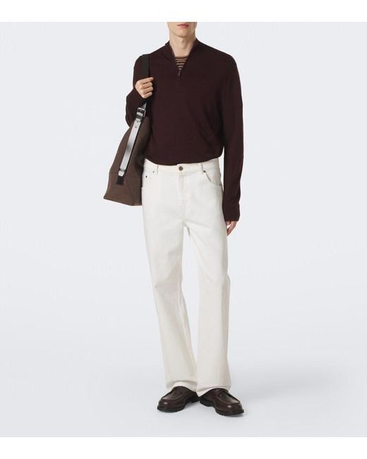 Pullover di Sunspel in Brown da Uomo