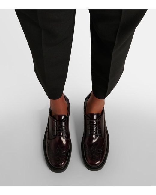 Tod's Black Leather Brogues
