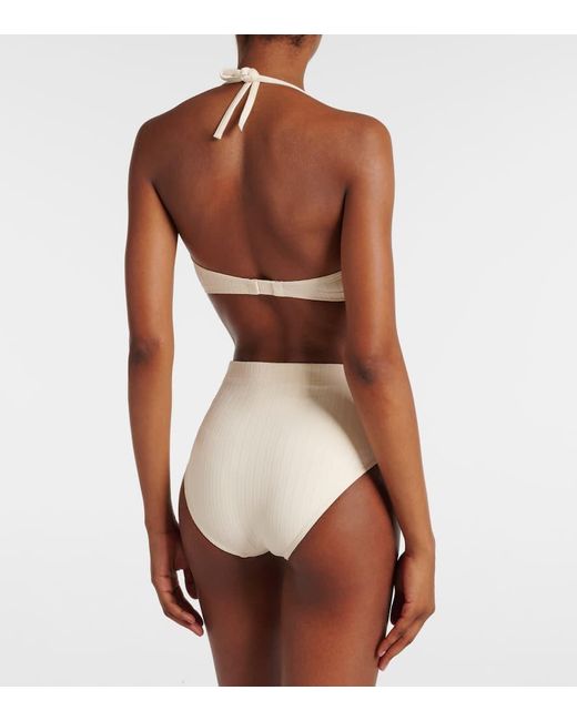 Slip Bikini Costa A Vita Alta di Eres in Natural