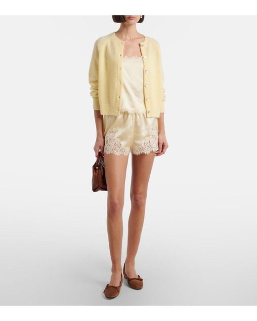 Doen Natural Loure Lace-Trimmed Silk Camisole
