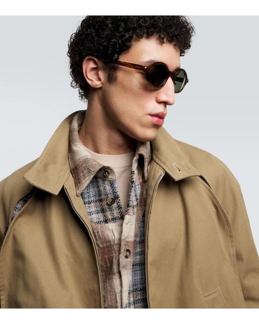 Loewe Brown Slim Round Sunglasses for men