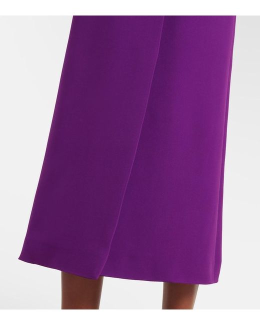 Valentino Purple Cady Couture Midi Dress