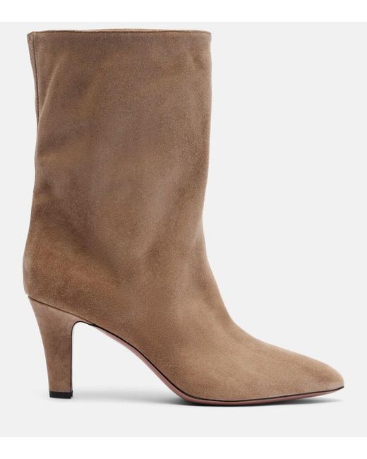 Paris Texas Brown Elsa 75 Suede Ankle Boots