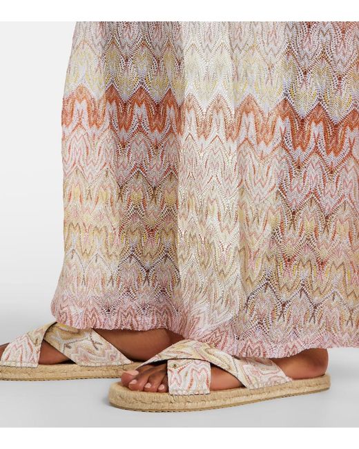 Missoni Natural Harlow Lame Espadrille Sandals