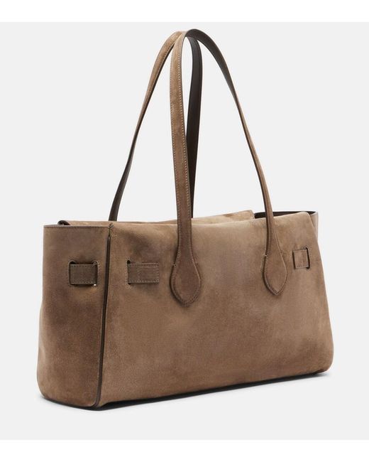 Brunello Cucinelli Brown Medium Suede Shoulder Bag