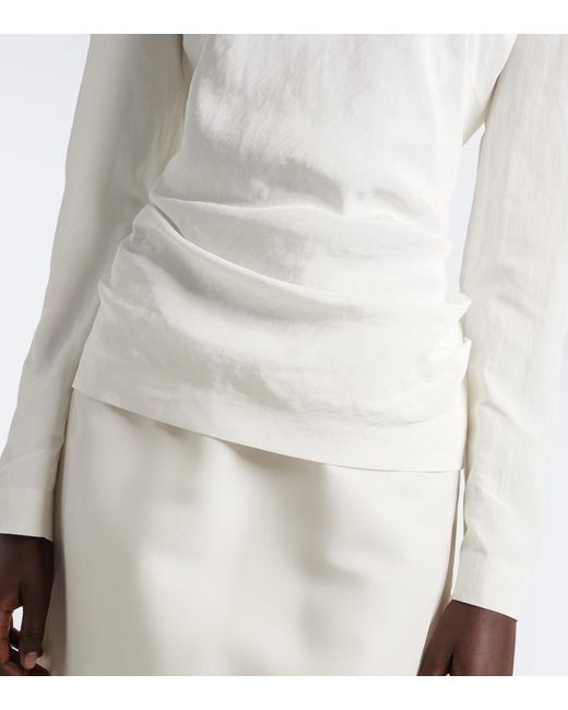 Magda Butrym White Draped Top