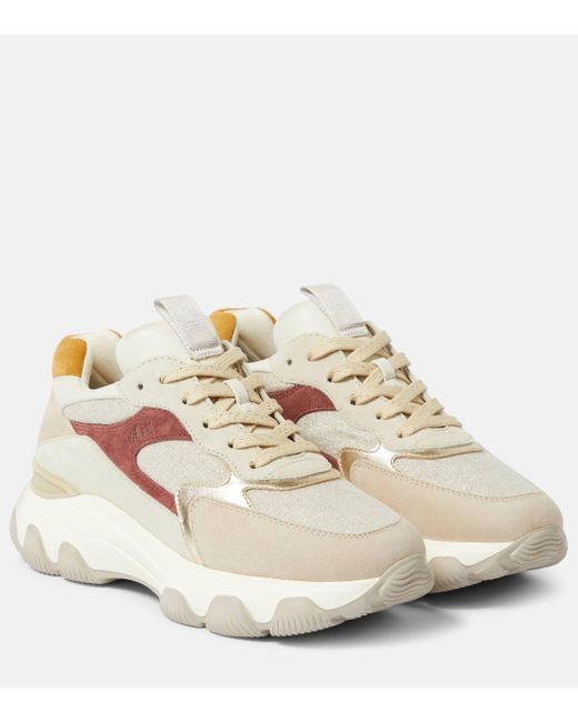 Hogan White Hyperactive Leather Sneakers
